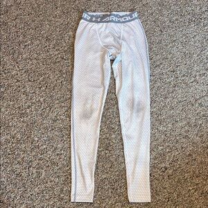 Under Armour White Leggings Layering Tights Compression Football Baseball